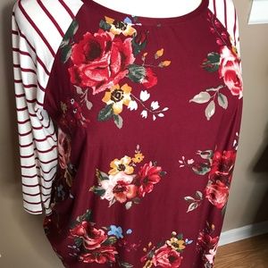 Reborn J Flower Shirt Plus Size